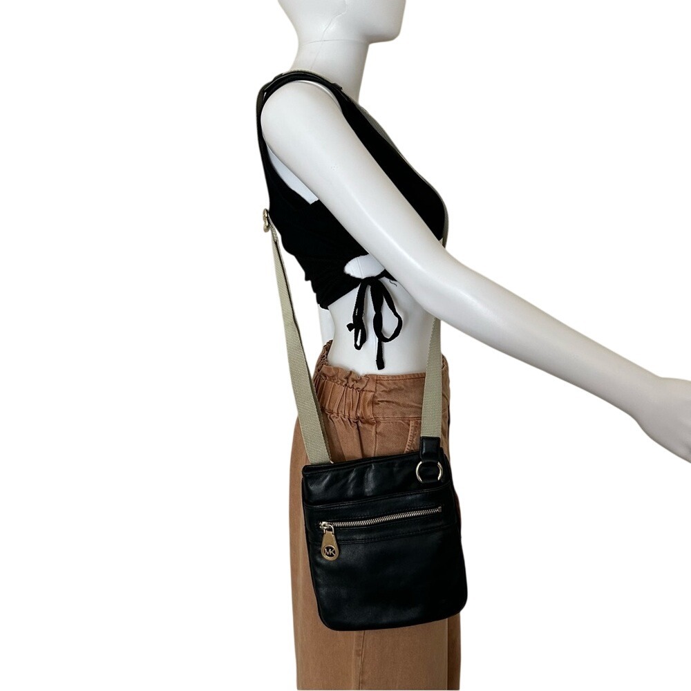 Michael Kors Leather Black Crossbody Purse